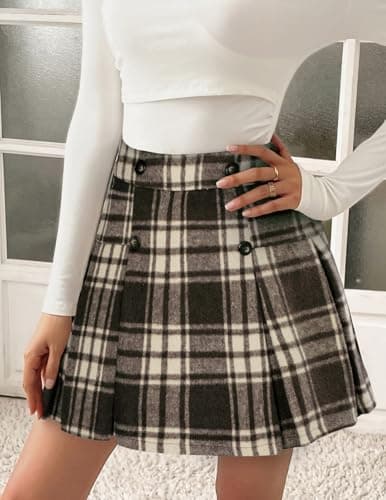 Women's 2024 Plaid Mini Skirt by Kate Kasin