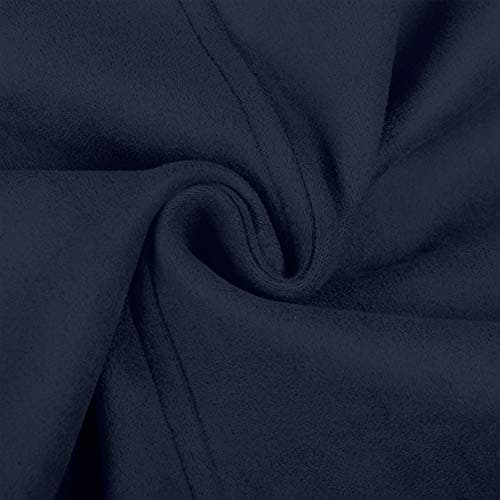Fuinloth Women's Faux Suede Button Closure A-Line High Waist Mini Skirt — Navy