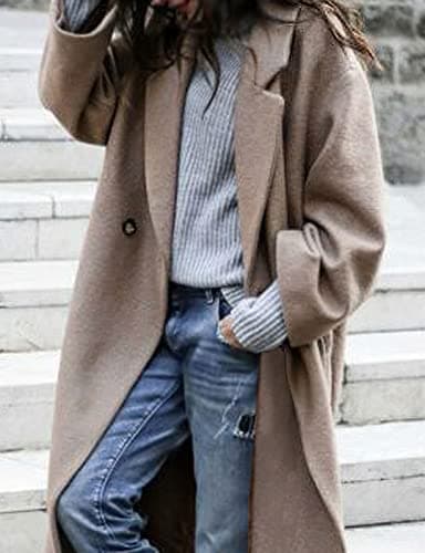 CHARTOU Women's Oversized Wool Blend Midi Trench Coat