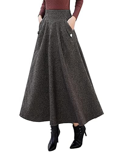 Ylingjun Warm Elastic High-Waisted Wool Skirt