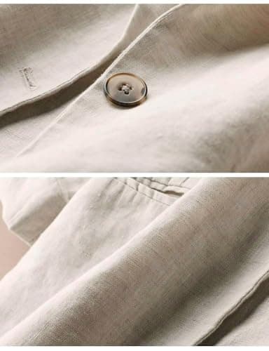 IDEALSANXUN Linen Women's 3/4 Sleeve Lightweight Blazer