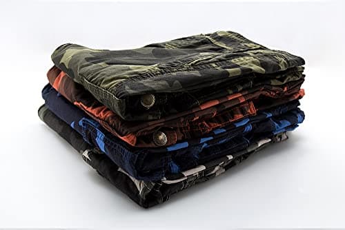 IDEALSANXUN Men's Casual Loose Fit Multi-Pocket Military Style Shorts