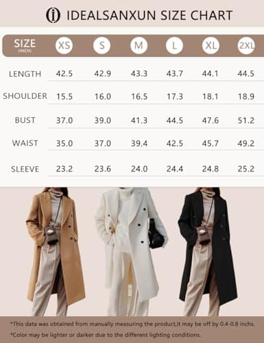 Women's Wool Trench Coat for Fall and Winter