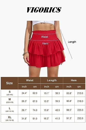 High Waist Ruffle Mini Skirt with Shorts Underneath