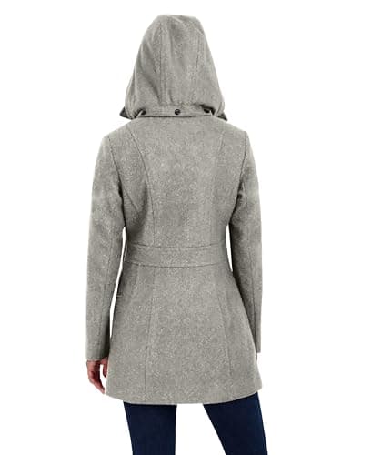 Nautica Women's Double Breasted Peacoat with Hood