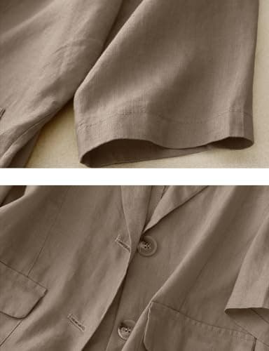 Casual Lightweight Cotton Linen Blazer for Women