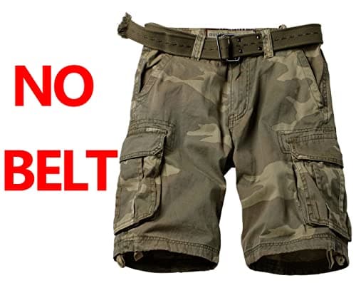 AKARMY Men's Camo Cargo Shorts with Multiple Pockets Casual Cotton Shorts — C34 Retro Camo