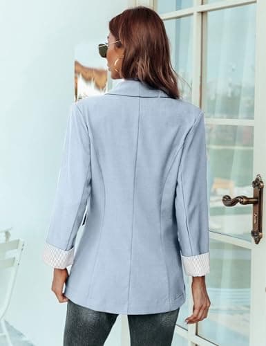 Women's Open Front Blazer Jackets with Pockets