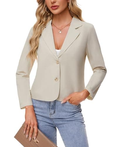 MintLimit Linen Blazer for Women Lightweight Casual Work Jacket