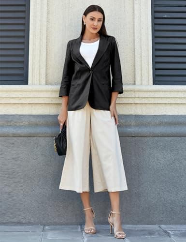 2024 Linen Blazer Women Lightweight Summer Jackets