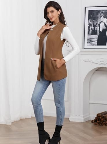 Trendy Wool Vest for Women: Sleeveless Fall/Winter Outerwear