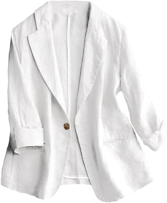 Women's Casual Linen Blazer Jacket