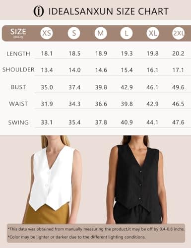 Casual Linen V Neck Button Down Tank Top for Women