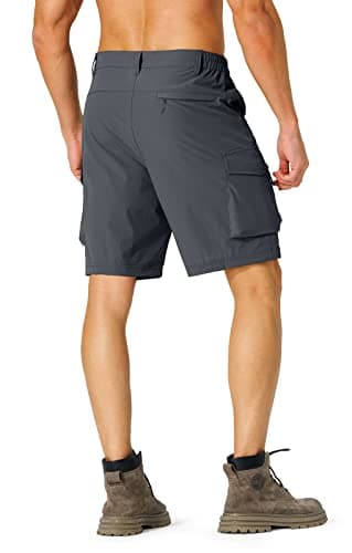 Hugut Men's Quick Dry Hiking Cargo Shorts with Multi Pockets for Travel Golf Camping