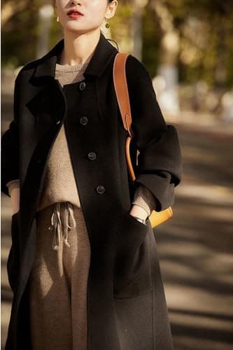 Chouyatou Women's Winter Wool Midi Coat