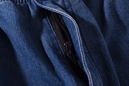 Men's Elastic Waist Casual Loose Fit Denim Jeans