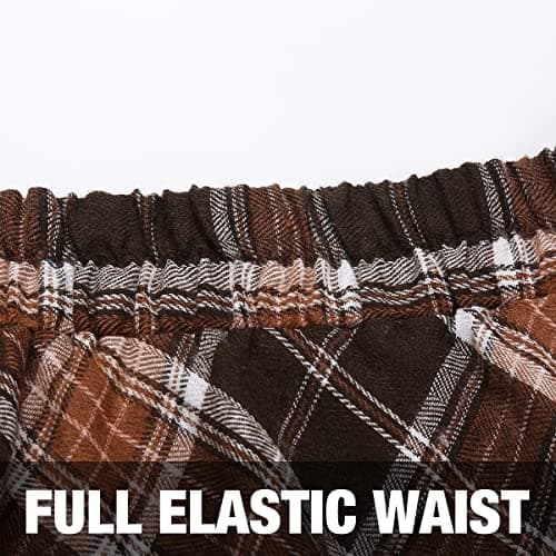 Women's Plaid A-line Pleated Skirt with Elastic Waist