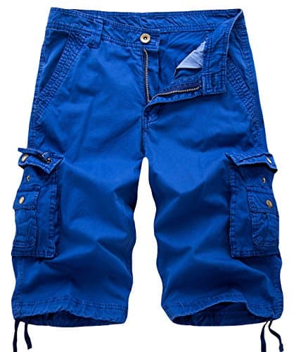 Men's Multi-Pocket Cargo Shorts — Royal Blue