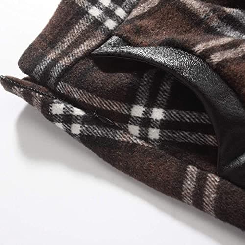 Ylingjun Long Plaid Wool Skirt for Women Winter Fall