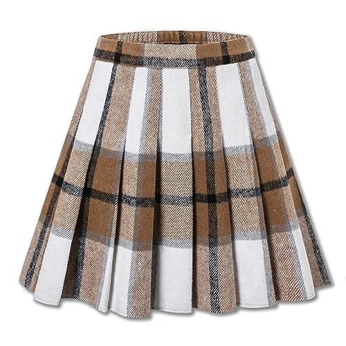 Sangtree Women's Wool Pleated Skirt with Stretch Band, US 4XL, Winterattice