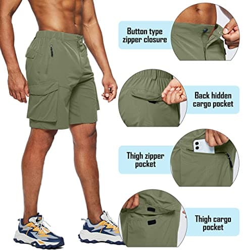 Pudolla Men's Quick Dry Hiking Cargo Shorts for Outdoor Travel and Casual Fishing Camping
Pudolla Men's Hiking Cargo Shorts with Multi Pockets for Outdoor Travel and Casual Fishing Camping
Pudolla Men's Quick Dry Hiking Cargo Shorts for Men with Mult
