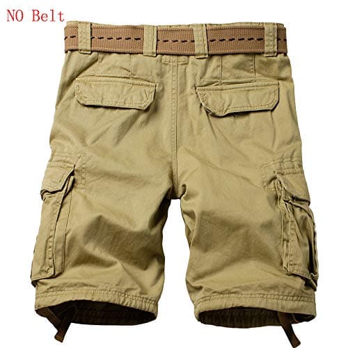 AKARMY Men's Camo Cargo Shorts with Multiple Pockets Casual Cotton Shorts