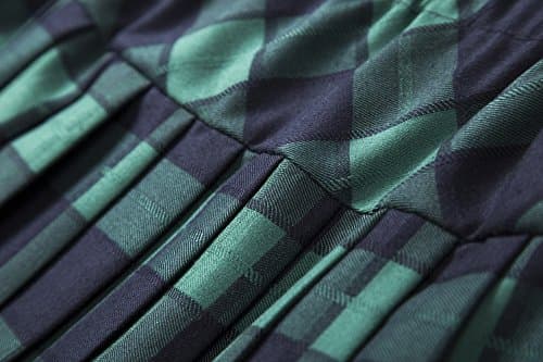Urban GoCo Large Green Plaid Pleated Mini Skirt Series 5