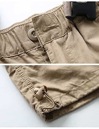 Mens Cotton Cargo Shorts - Casual Baggy Hiking Summer Shorts