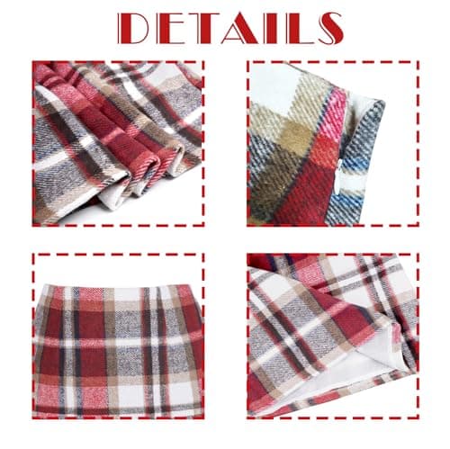 Women's High-Wasted Plaid Wool Bodycon Skirt