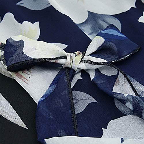 IDEALSANXUN High Waist Floral Midi Chiffon Boho Swing Skirt