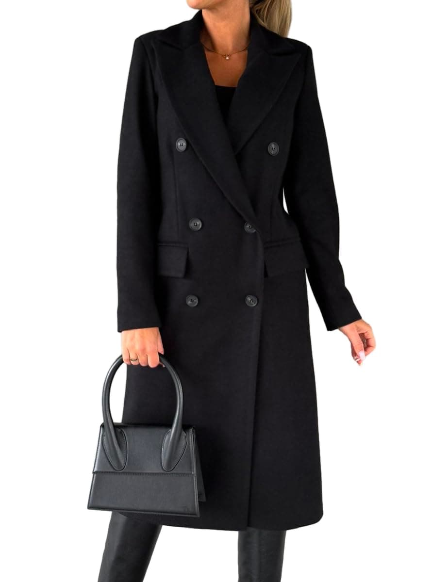 Women's Wool Trench Coat for Fall and Winter