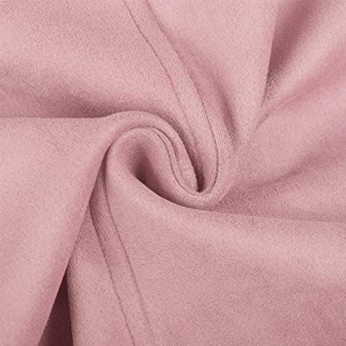 Fuinloth Women's Faux Suede Button Closure A-Line High Waist Mini Skirt — Pink
