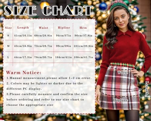 Women's High-Wasted Plaid Wool Bodycon Skirt