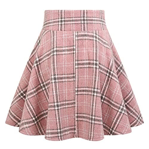 Wool Plaid Mini Gothic Skirts for Women