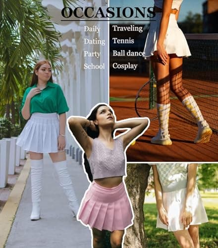 Laimi Women's Pleated Skorts Tennis & Golf Shorts