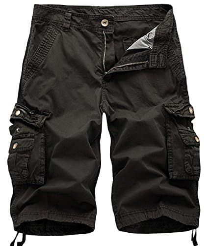 Men's Multi-Pocket Cargo Shorts — Dark Grey