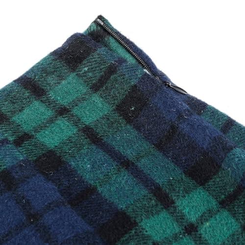 Women's High Waist Plaid Mini Wool Pencil Skirt