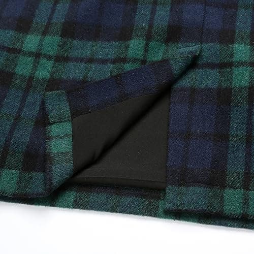 Womens Plaid Wool Pencil Skirt for Fall and Winter