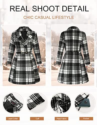 Hanna Nikole Women's Plus Size Wool Trench Coats