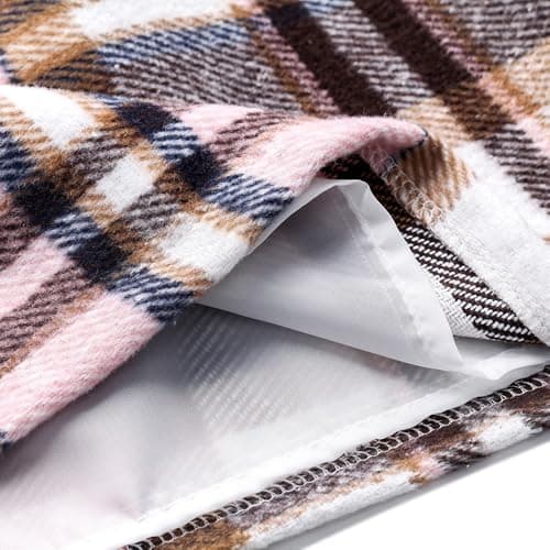 Womens High Waisted Wool Plaid Mini Skirt
