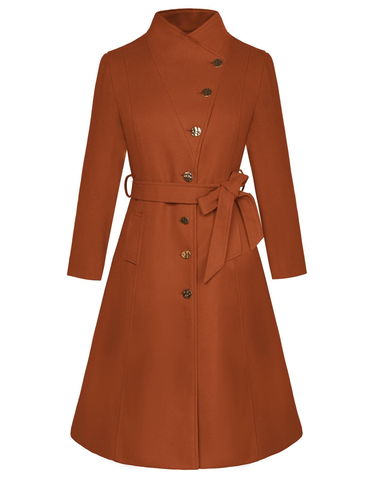 GRACE KARIN 2024 Fall Women's Midi Peacoat with Pockets