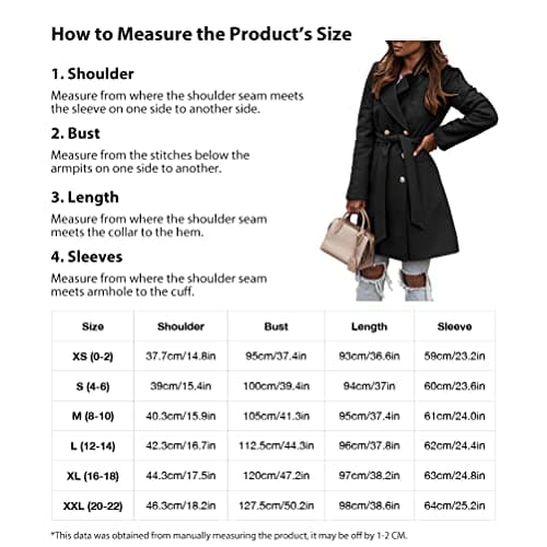Women's Double Breasted Wool Coat for Fall and Winter
