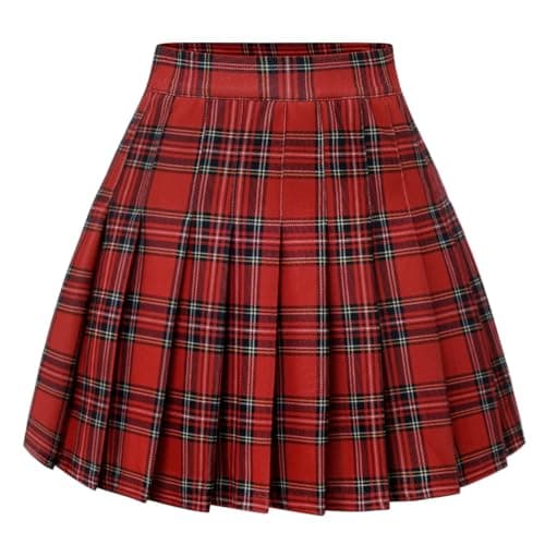Pleated Skirts for Women: High Waist Mini Skater Tennis A-line Cheerleader