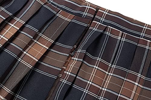 Urban CoCo Women's Plaid Pleated Mini Skirt