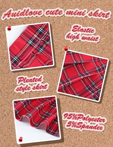 Pleated Skirts for Women: High Waist Mini Skater Tennis A-line Cheerleader