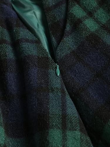 ZAFUL Women's Plaid A-Line Midi Skirt with Pockets