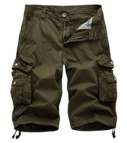 DONGD Men's Camo Cargo Shorts — Army Green