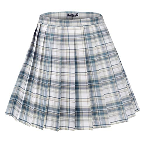 Urban CoCo Women's Plaid Pleated Mini Skirt — #4