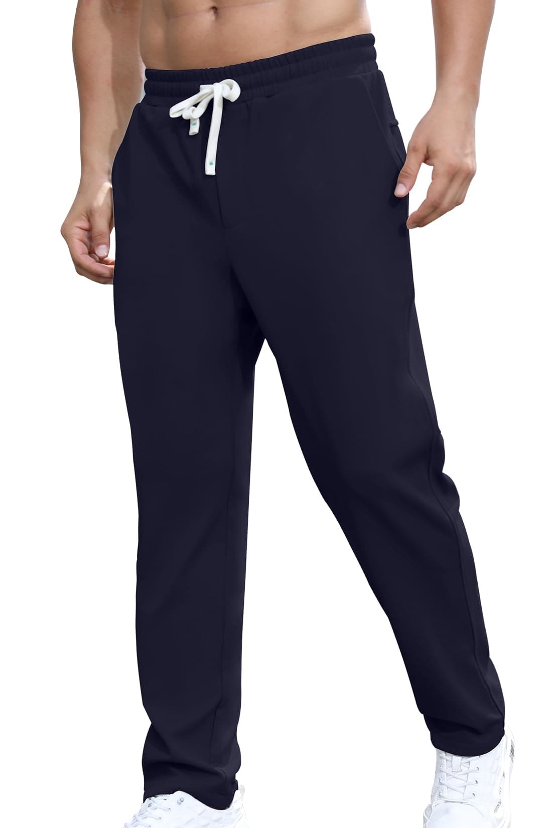 Aiyino Men's Casual Elastic Waist Jogger Pants with Pockets