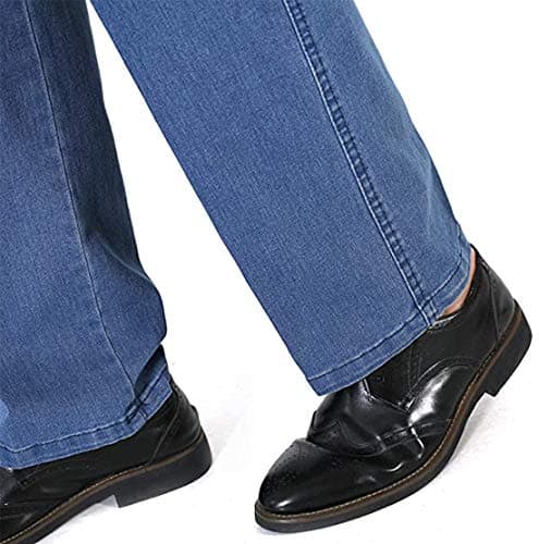 Men's Elastic Waist Denim Jeans for Casual Comfort